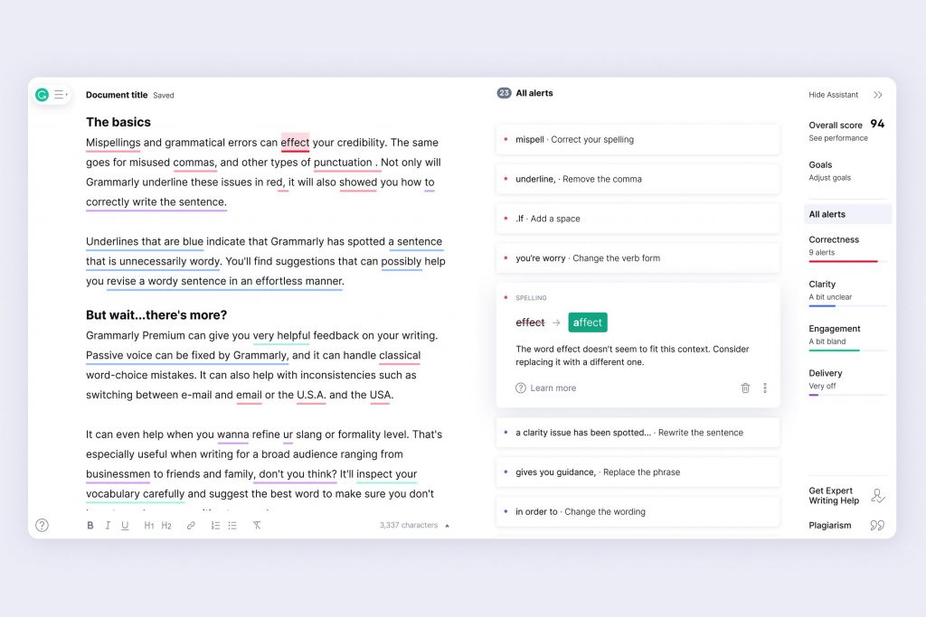 Grammarly Editor - 6 Top Tips for Quality iGaming Content Translation - Translation Royale
